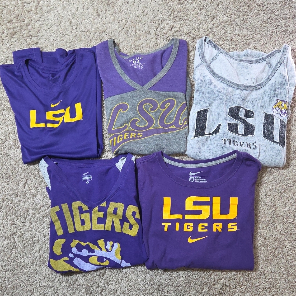(5) Women's Nike & Blue 84 LSU Tigers Purple and Gray Shirts